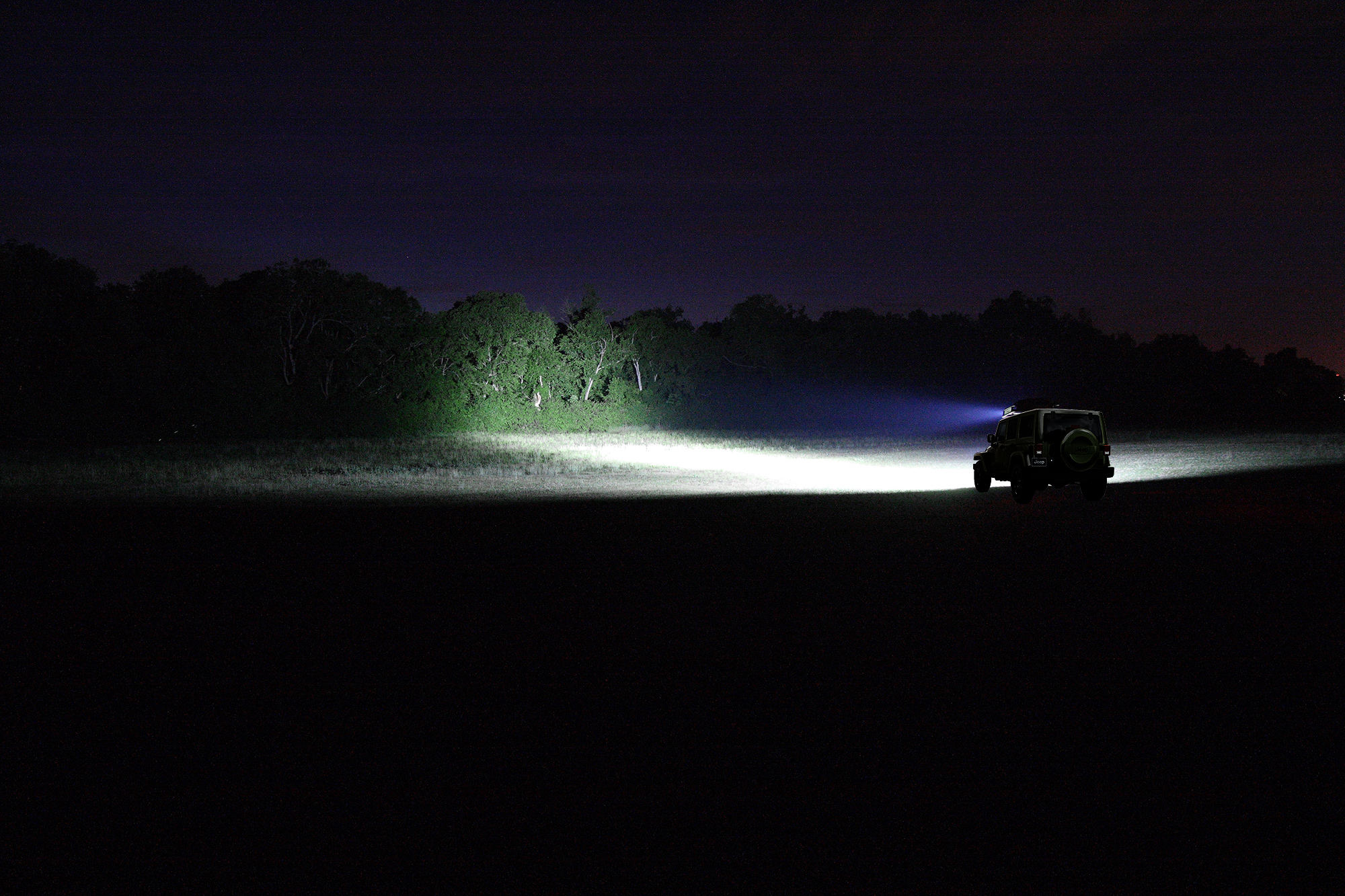 Jeep at night