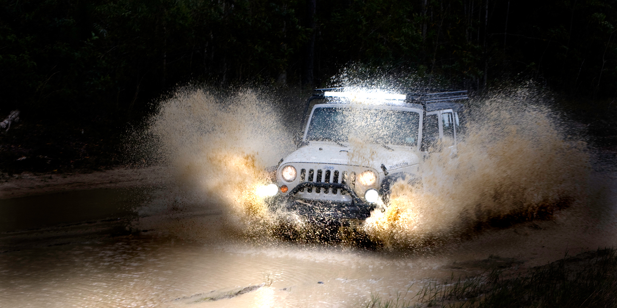Jeep driving in water